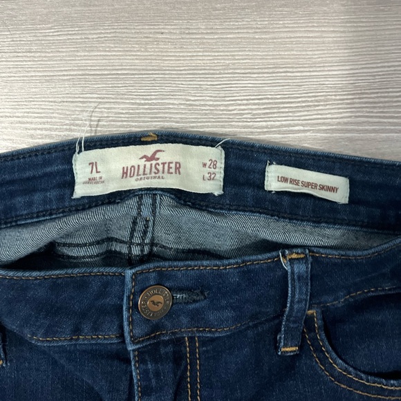 Hollister low rise jean leggings size 7 / 28 regular and long - Picture 3 of 15
